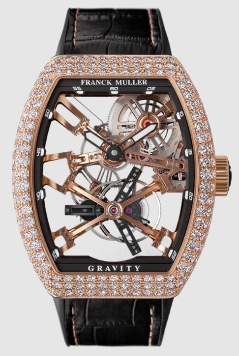 Review Buy Franck Muller VANGUARD GRAVITY SKELETON DIAMOND Replica Watch for sale Cheap Price V45TGRAVITYCSSQTD 5NNR